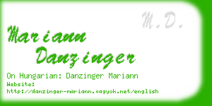 mariann danzinger business card